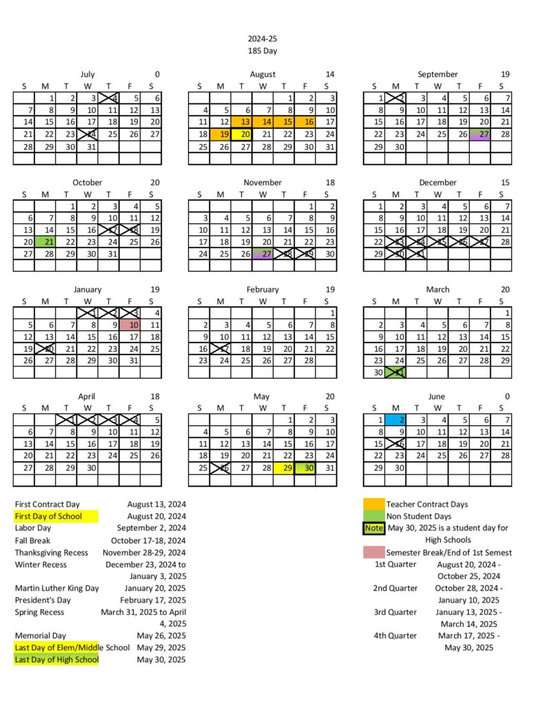 Salt Lake City Schools Calendar